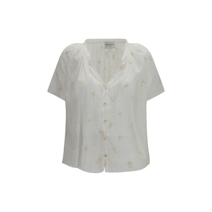 Beige Cotton Shortsleeve Shirt