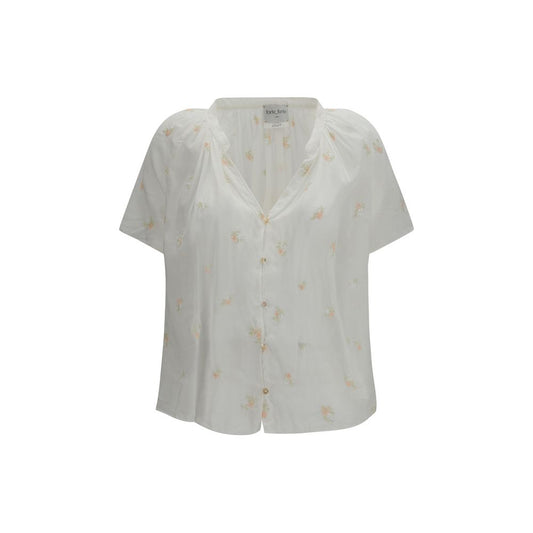 Beige Cotton Shortsleeve Shirt