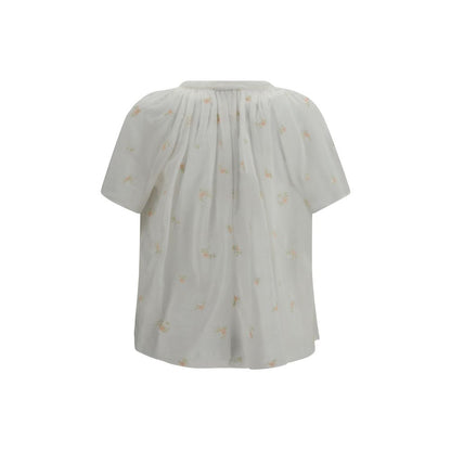 Beige Cotton Shortsleeve Shirt