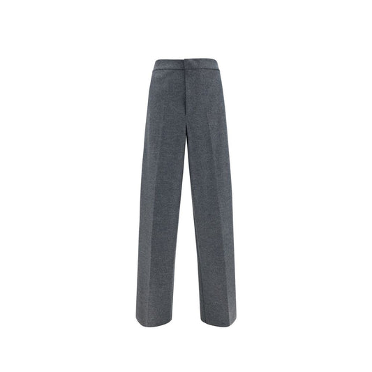 Gray Wool Casual Pants