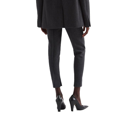 Gray Elastane Pants
