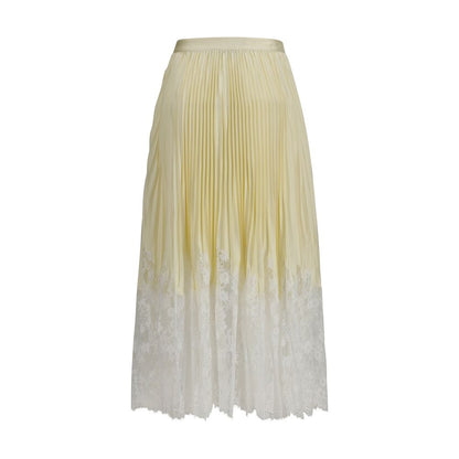 Bicolor Polyester Midi Skirt