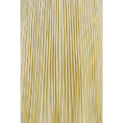 Bicolor Polyester Midi Skirt