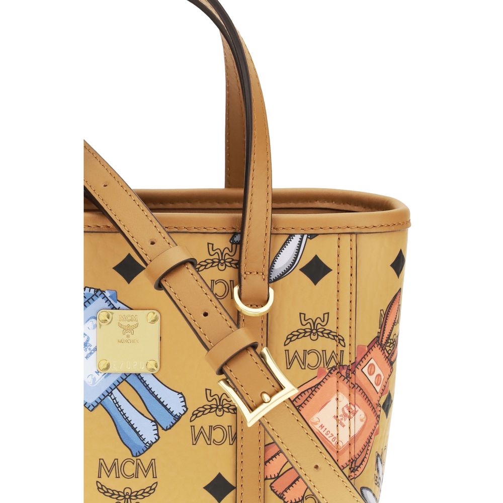 Beige Fabric Shoulder Bag