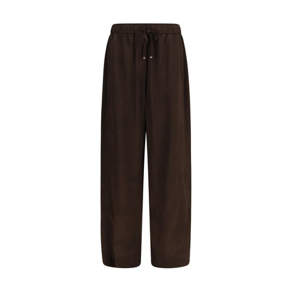 Brown Acetate Casual Pants
