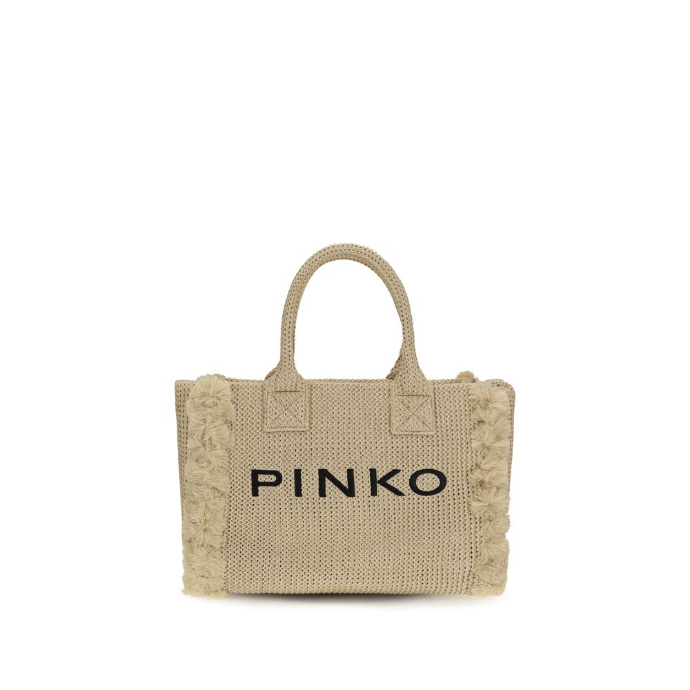 Beige Raffia Shoulder Bag