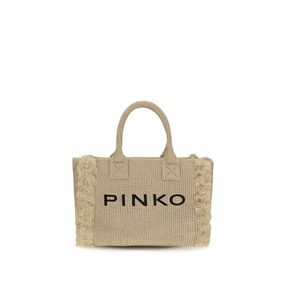 Beige Raffia Shoulder Bag