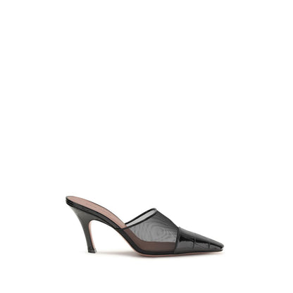 Black Calf Leather Bos Taurus Mules