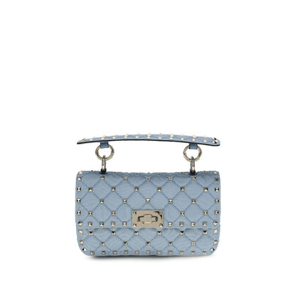 Blue Viscose Shoulder Bag