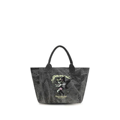 Gray Recycled Cotton Shoulder Bag