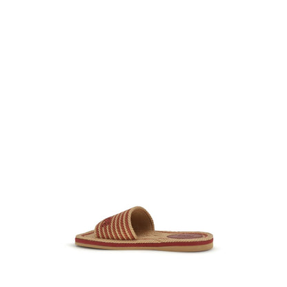 Brown Lamb Ovis Aries Aries Flat Sandals