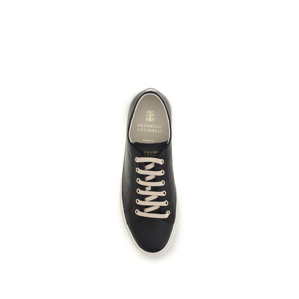 Black Calf Leather Bos Taurus Low Top Sneakers