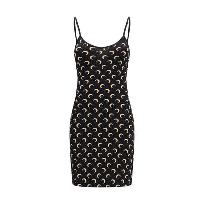 Black Polyamide Casual Dress