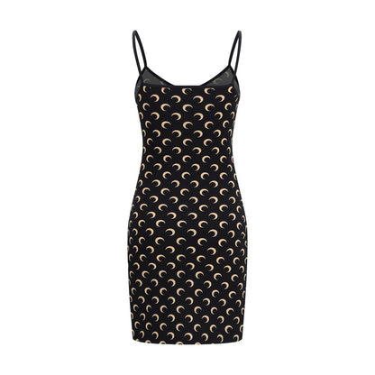 Black Polyamide Casual Dress