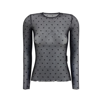 Black Polyamide Pattern Shirt