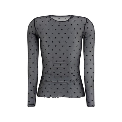 Black Polyamide Pattern Shirt