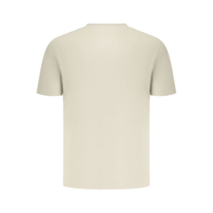 Beige Cotton Men T-Shirt