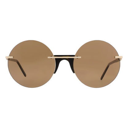 Brown Metal Sunglasses