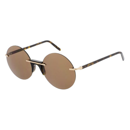 Brown Metal Sunglasses