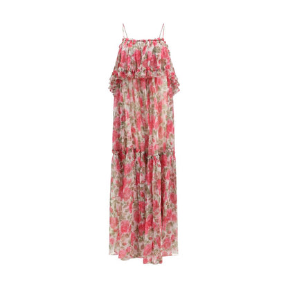 Multicolor Silk Casual Dress