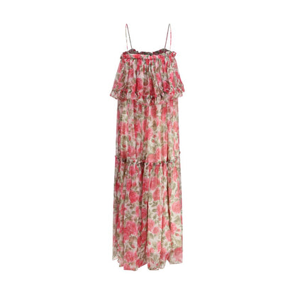 Multicolor Silk Casual Dress
