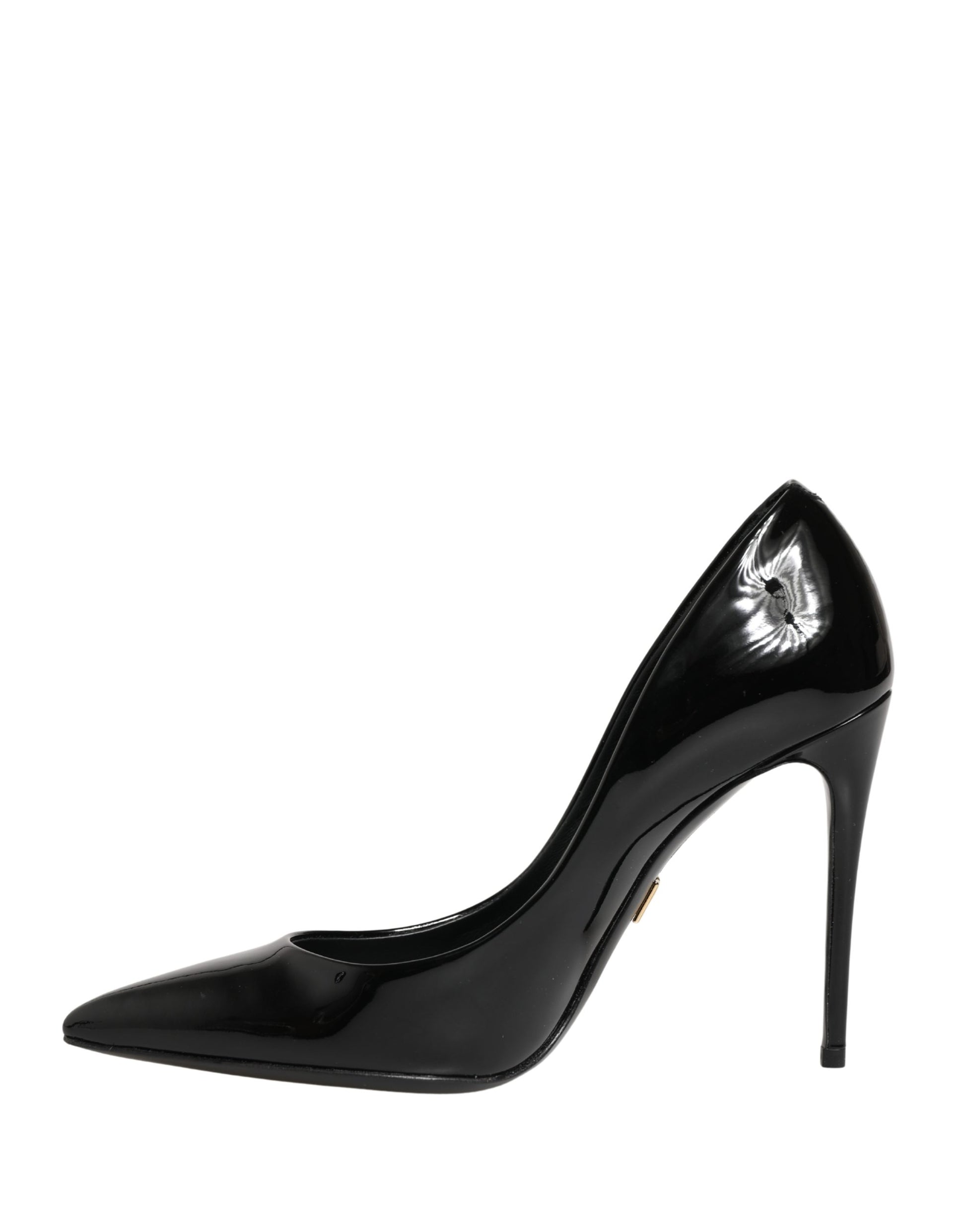 Black Calf Leather Stiletto Heels Pumps Shoes