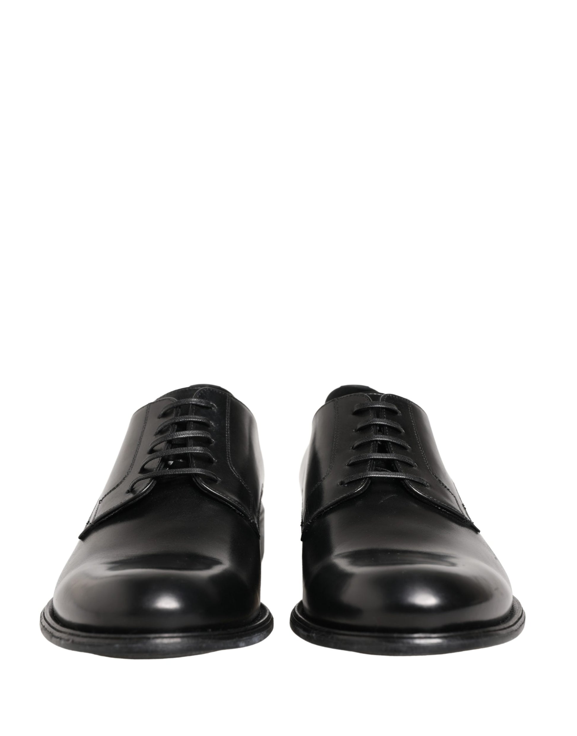 Black Calfskin Leather Derby Men Dress Shoes