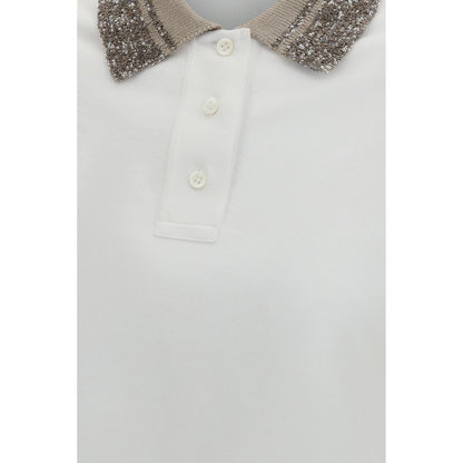 White Cotton Polo Shirt