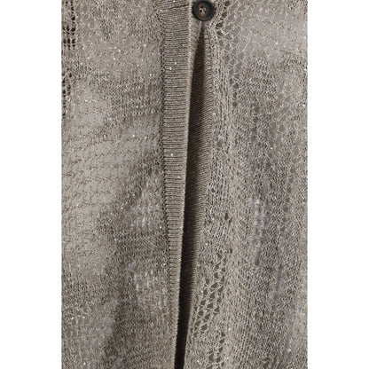 Beige Linen Cardigan