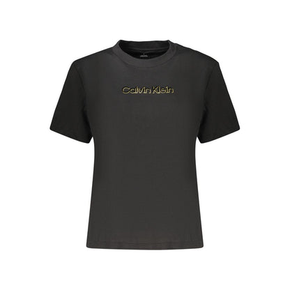 Black Cotton Womens T-Shirt