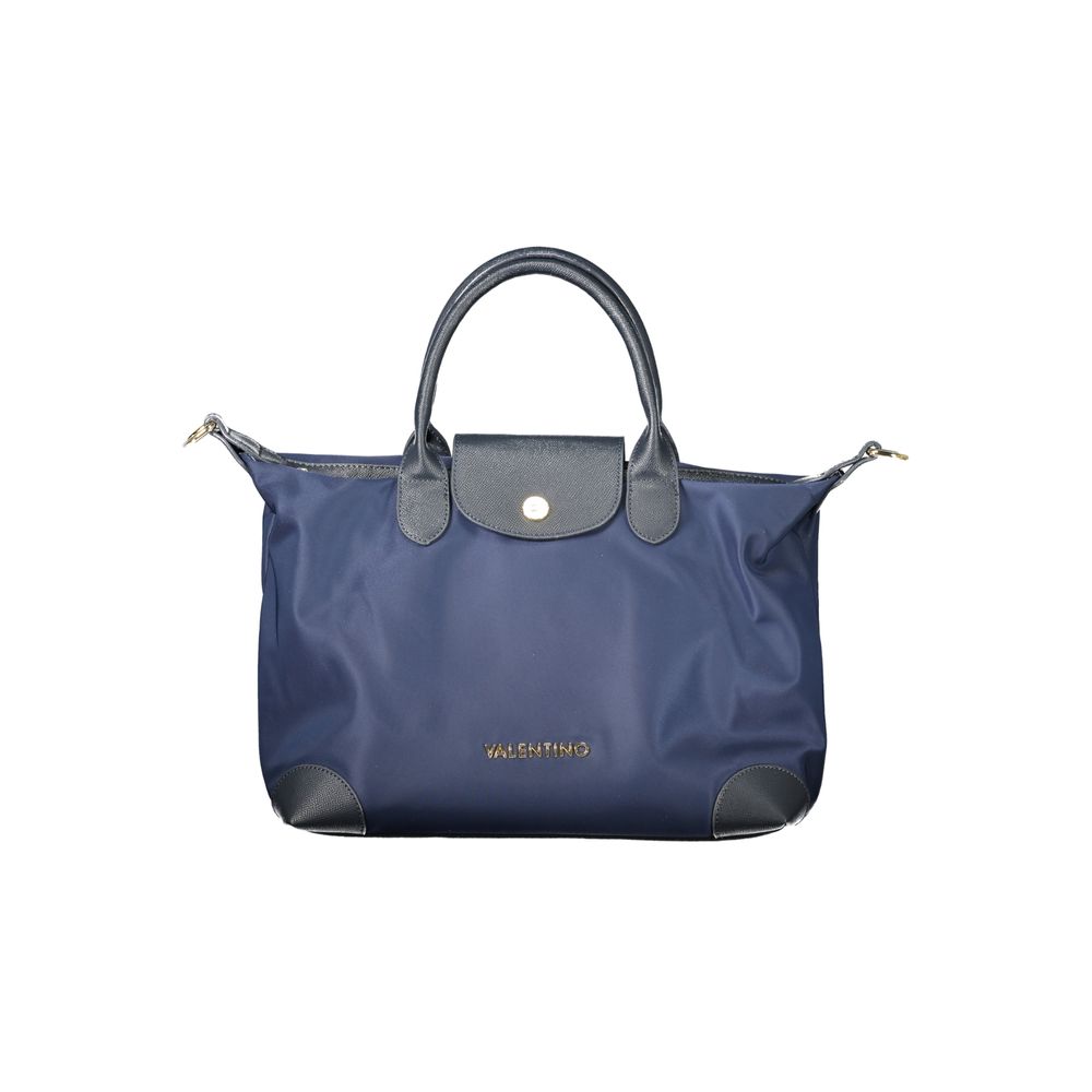 Blue Polyurethane Women's Bag