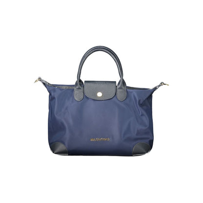 Blue Polyurethane Women's Bag