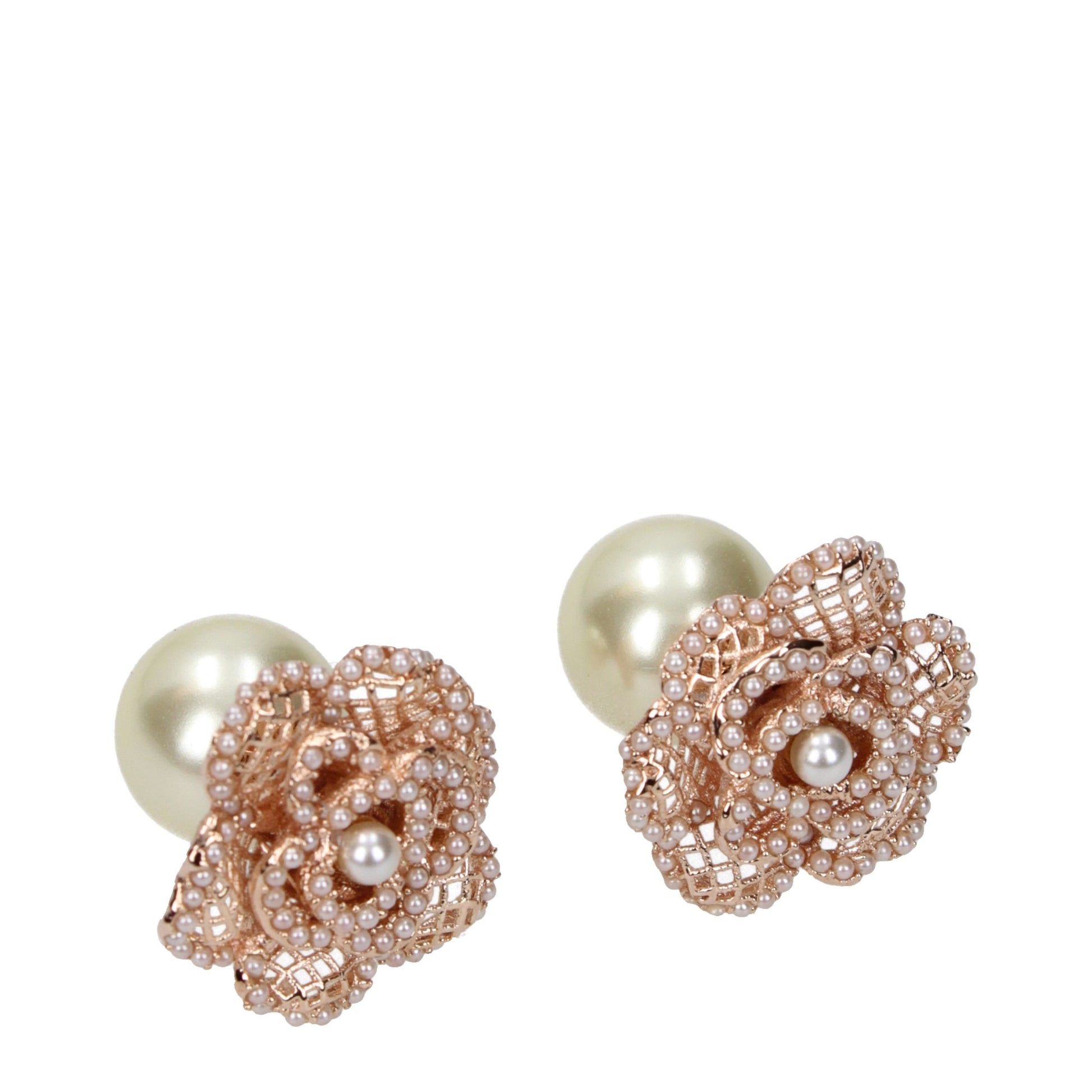 Pink Brass Earrings