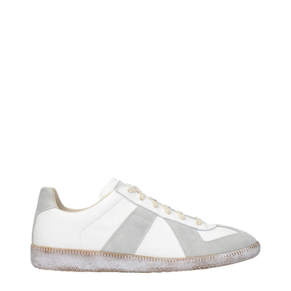 Blue Leather Athletic Sneakers