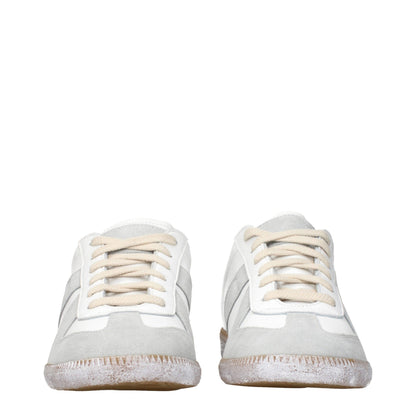Blue Leather Athletic Sneakers