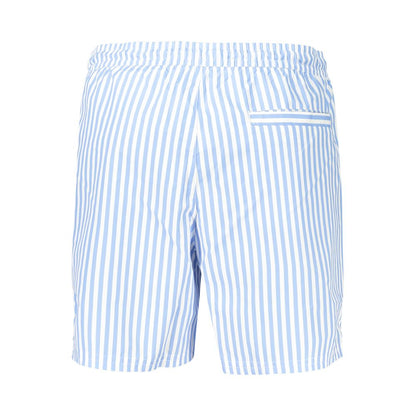 Blue Polyester Men's Swimwear