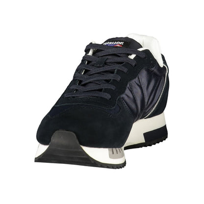 Blue Polyurethane Men's Sneaker
