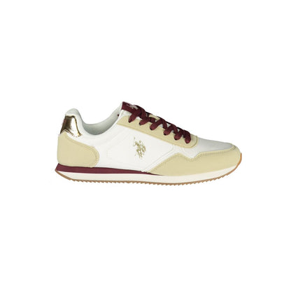 White Polyurethane Women's Sneaker