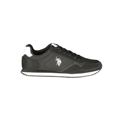 Black Polyurethane Men's Sneaker