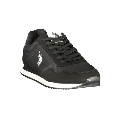 Black Polyurethane Men's Sneaker