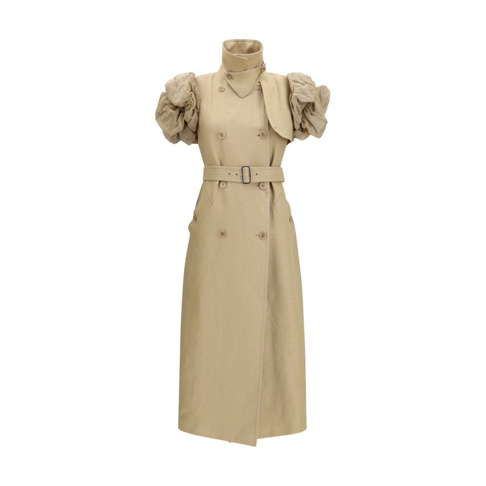 Beige Linen Sleveless Jacket