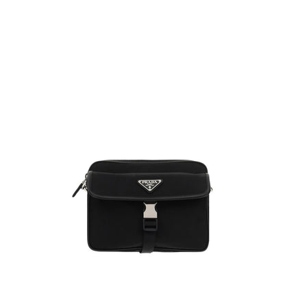 Black Recycled Polyamide Shoulder Bag
