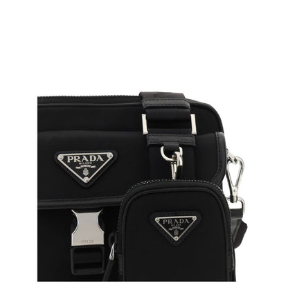 Black Recycled Polyamide Shoulder Bag