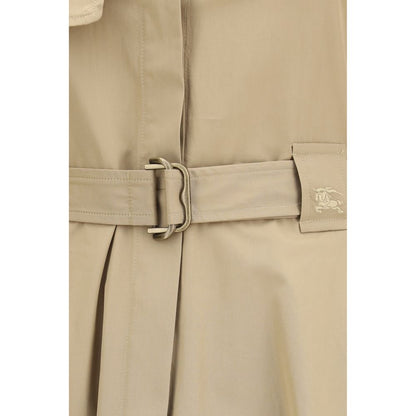 Beige Cotton Casual Dress