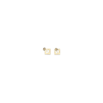 Gold Brass Earrings