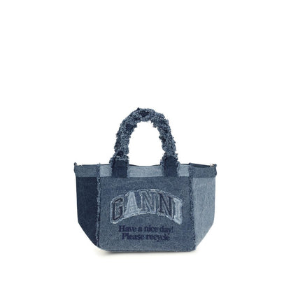 Blue Cotton Handbag