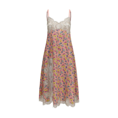 Multicolor Silk Casual Dress