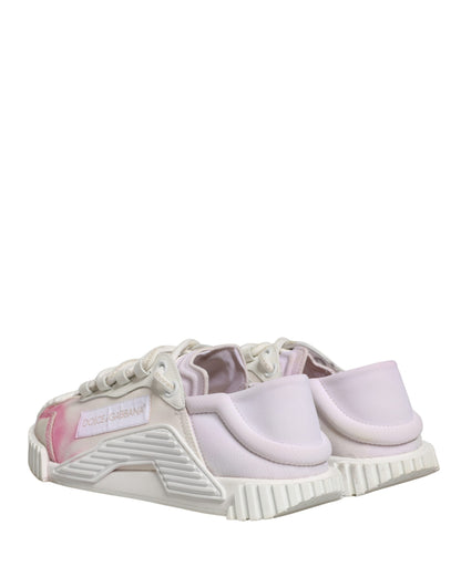 White NS1 Lace Up Low Top Sneakers Shoes
