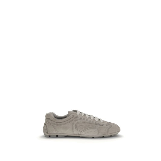 Beige Calf Leather Bos Taurus Athletic Sneakers
