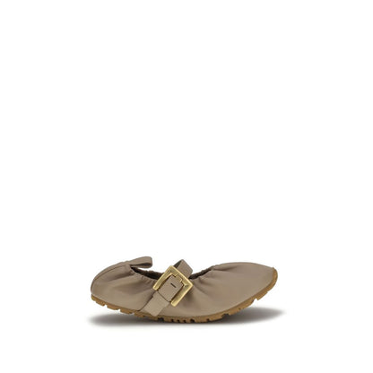 Beige Lamb Ovis Aries Aries Ballet Flats